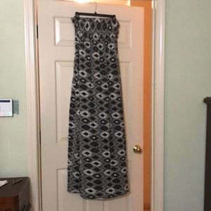 Strapless maxi dress